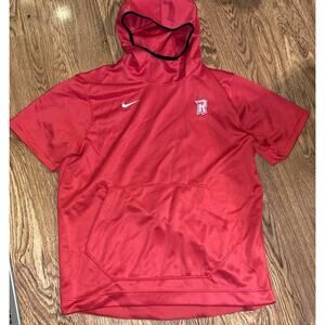 Nike Dri Fit Radford Highlanders Red Hooded Short Sleeve Sweatshirt Medium